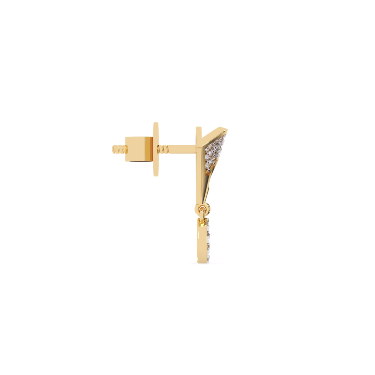 14K Rose Gold Teardrop Earlobe Earrings